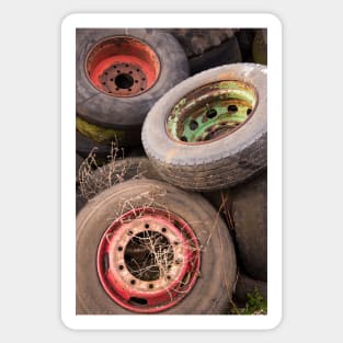 Old Tyres & Wheels Sticker